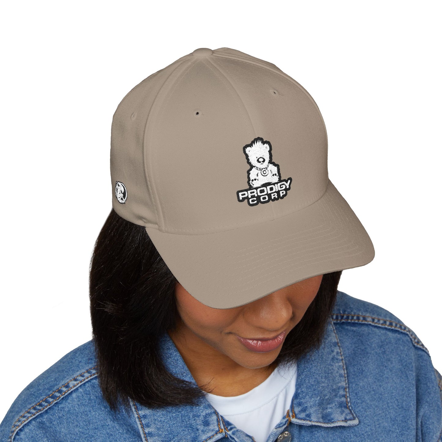 Alien Earth Prodigy Corp - FlexFit Embroidered Baseball Cap - White Thread