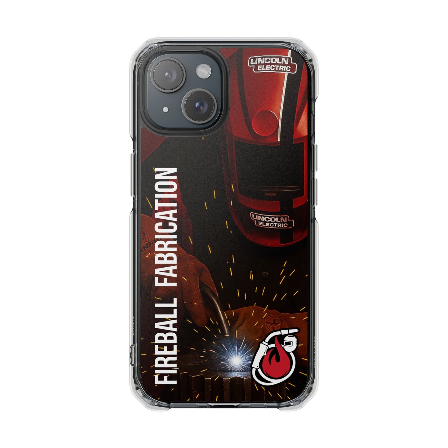 Fireball Fabrication - Fundas magnéticas transparentes resistentes a impactos para iPhone