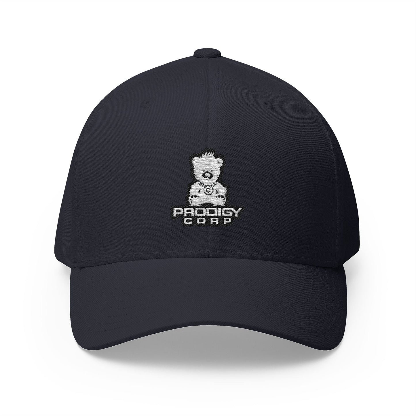 Alien Earth Prodigy Corp - FlexFit Embroidered Baseball Cap - White Thread