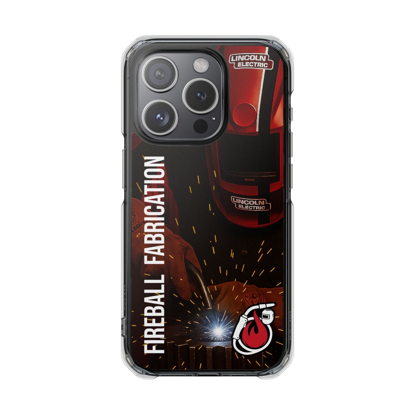 Fireball Fabrication - Fundas magnéticas transparentes resistentes a impactos para iPhone