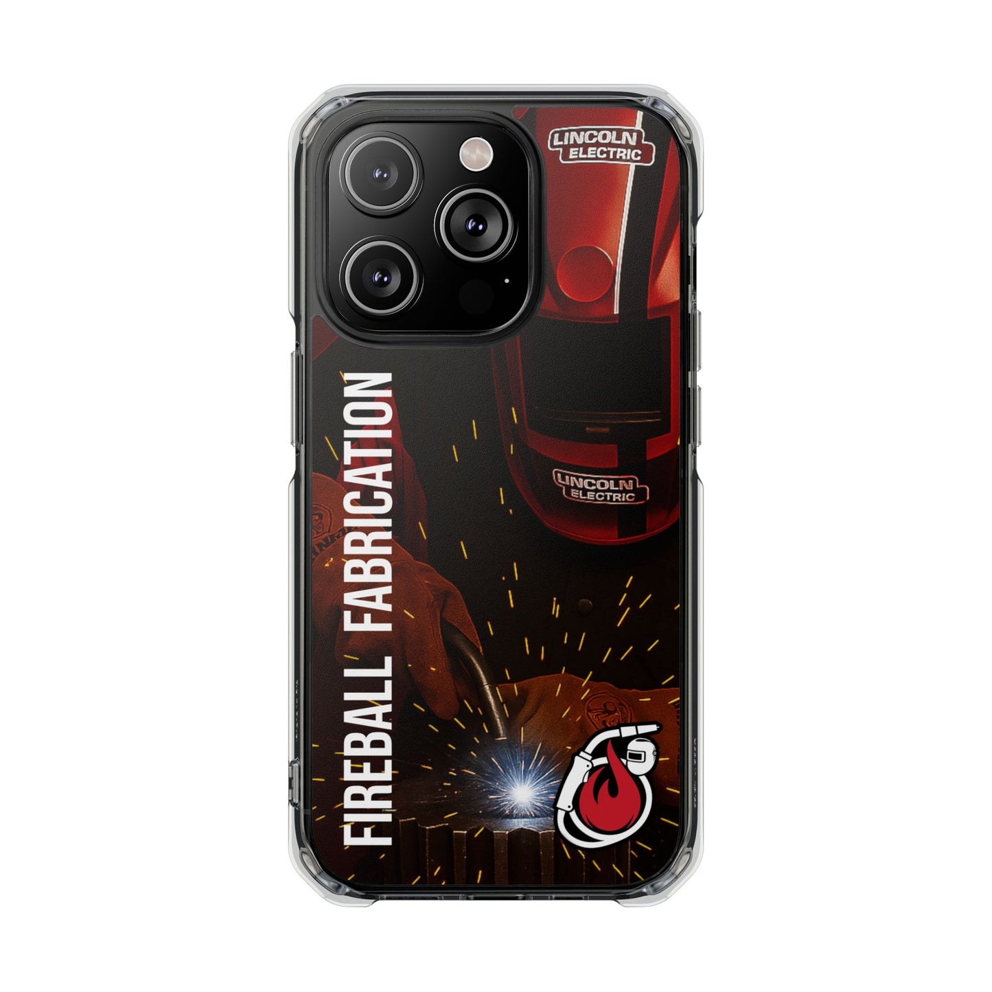 Fireball Fabrication - Fundas magnéticas transparentes resistentes a impactos para iPhone