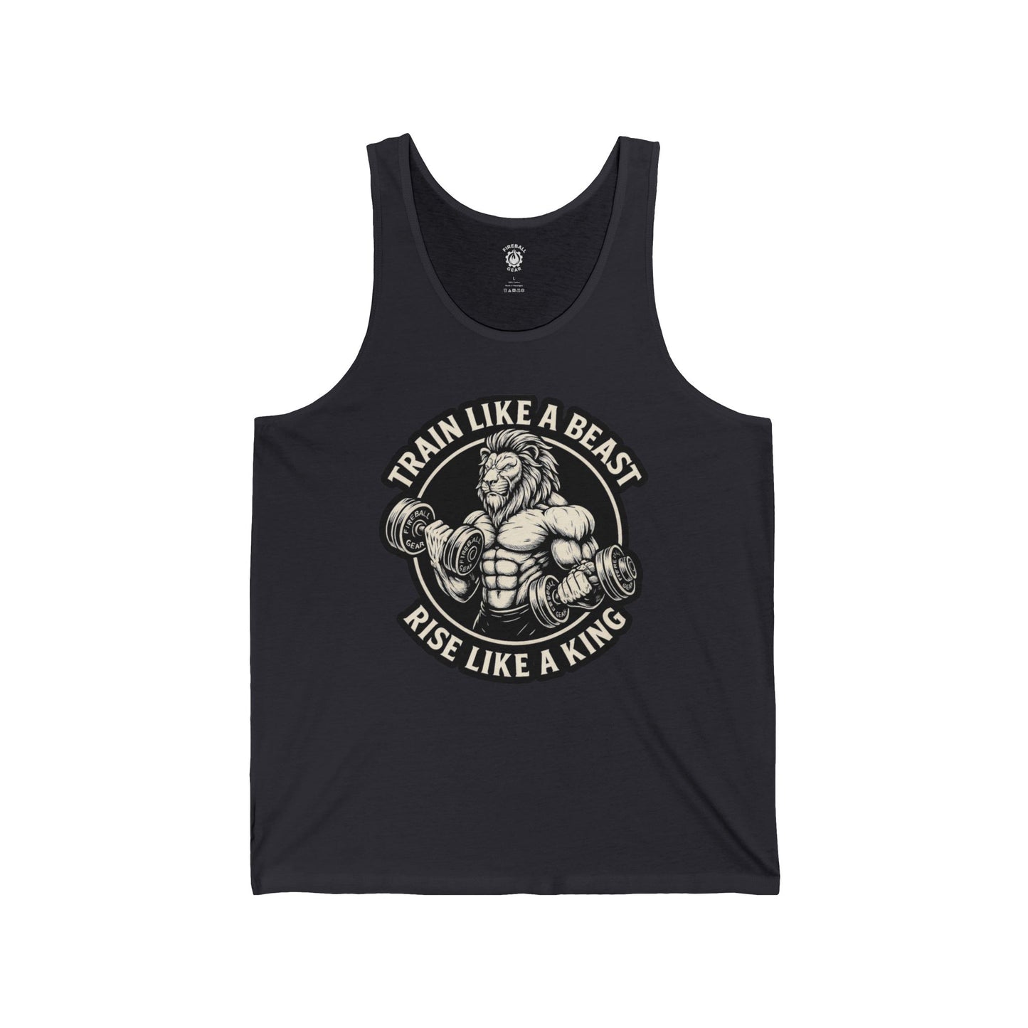 Entrena como una bestia, asciende como un rey - Camiseta sin mangas unisex