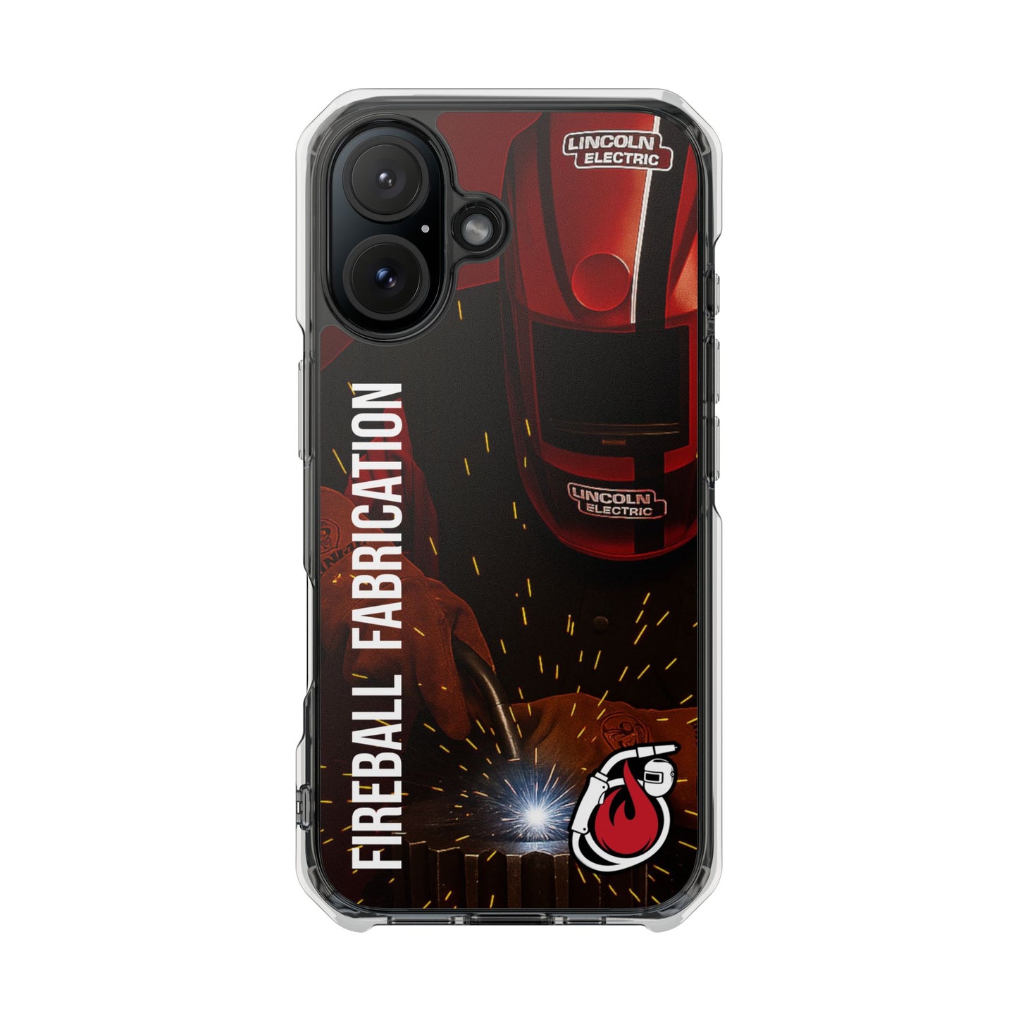 Fireball Fabrication - Fundas magnéticas transparentes resistentes a impactos para iPhone