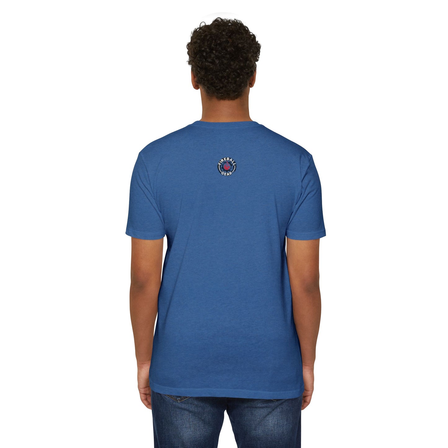 Camiseta unisex Fireball 3D - Desgastada