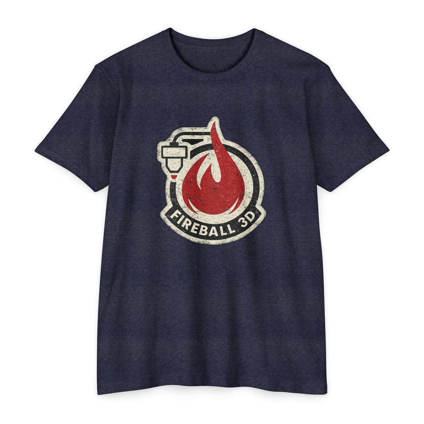 Camiseta Fireball 3D v4 desgastada