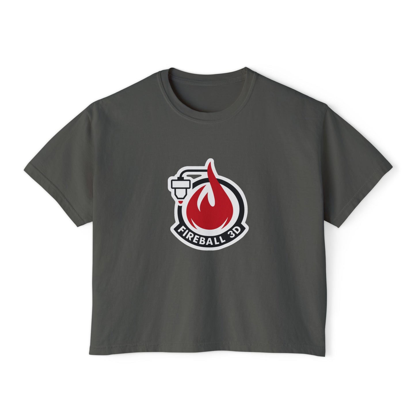 Fireball 3D Logo - Women’s Boxy T-shirt