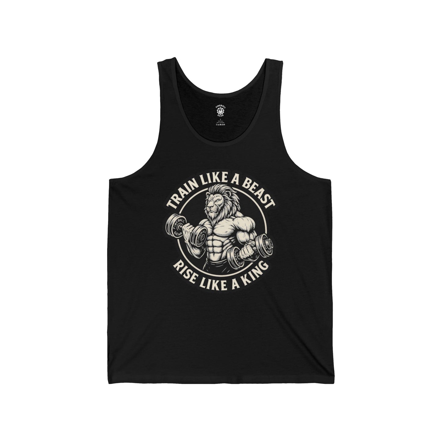 Entrena como una bestia, asciende como un rey - Camiseta sin mangas unisex