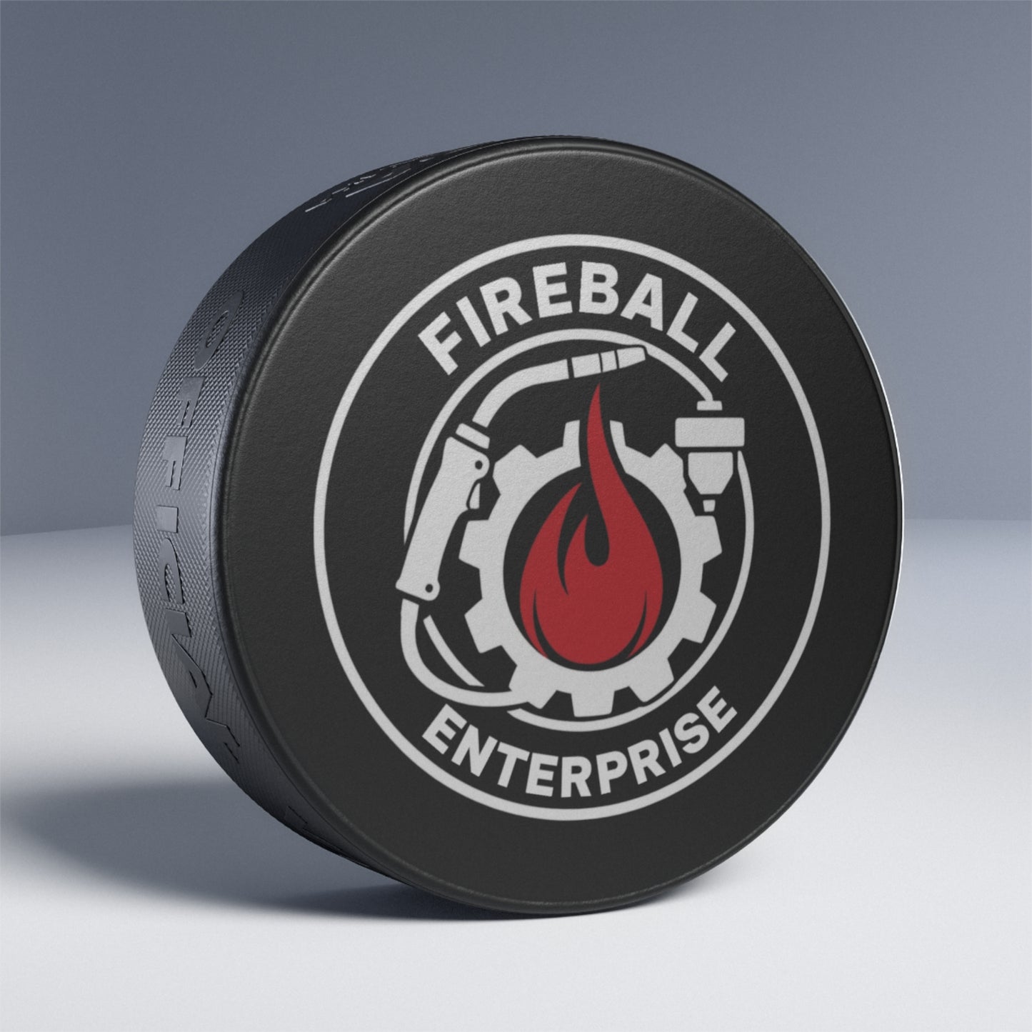 Fireball Enterprise Hockey Puck - Perfect Gift for Hockey Fans, Collectors, Sports Events, Team Spirit, Unique Desk Decor