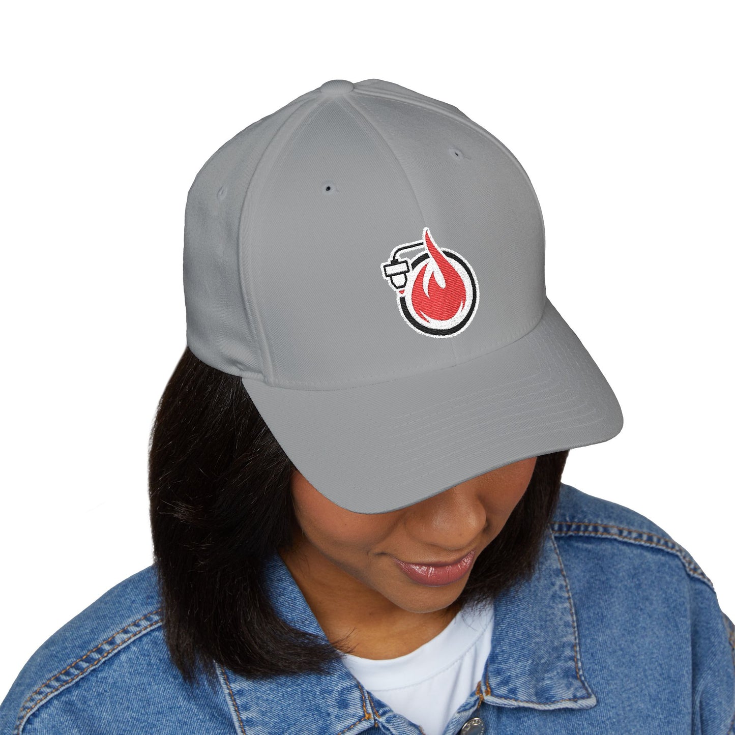 Gorra de béisbol bordada FlexFit Fireball 3D - Colores claros