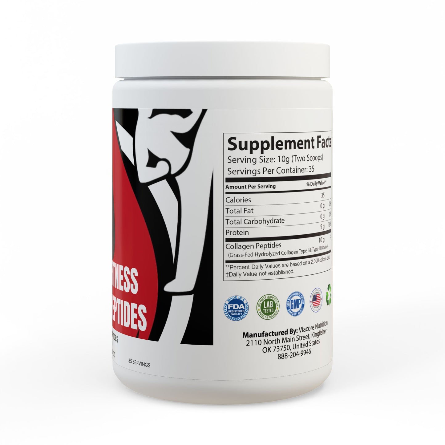 Suplemento de péptidos de colágeno tipo I y III (350 g, 12,3 oz)