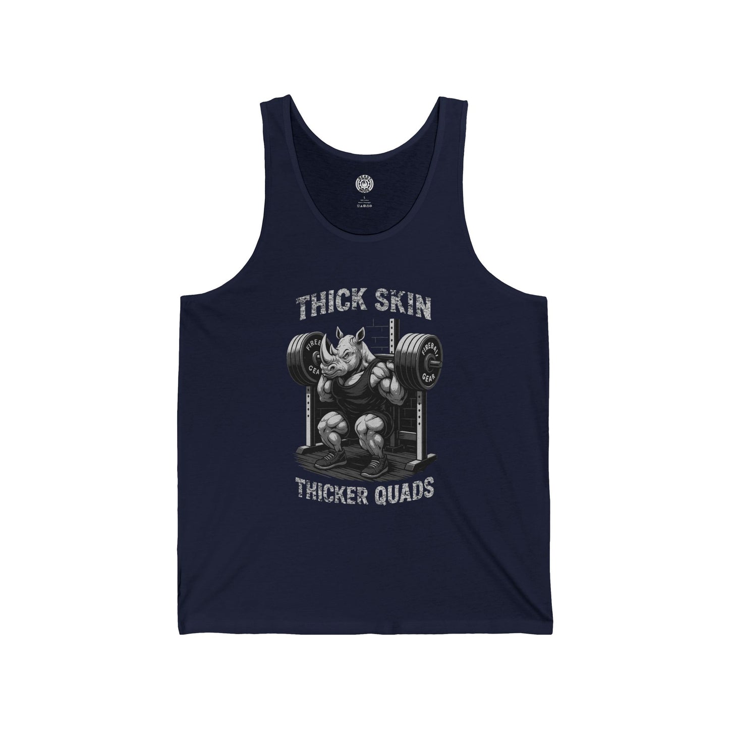 Beast Mode Series - Thick Skin, Thicker Quads - Unisex Jersey Tank Top