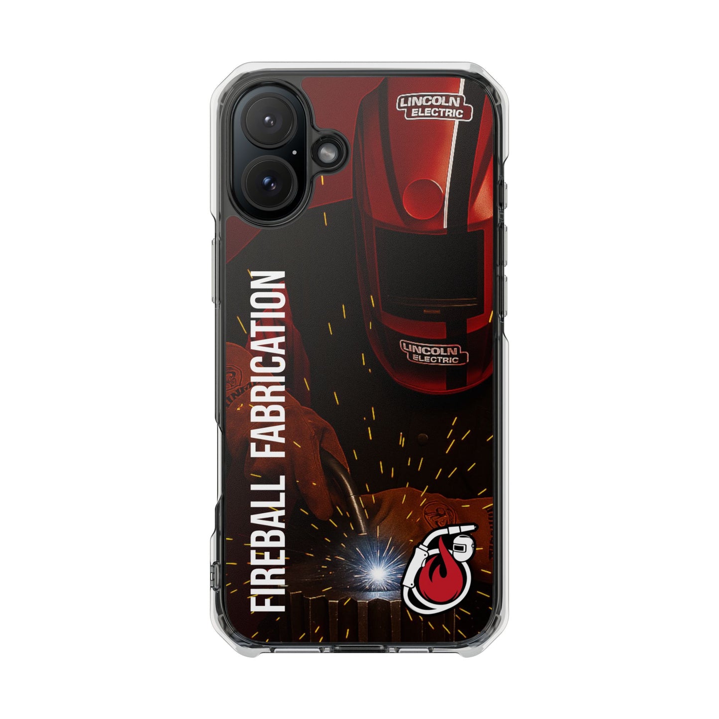 Fireball Fabrication - Fundas magnéticas transparentes resistentes a impactos para iPhone