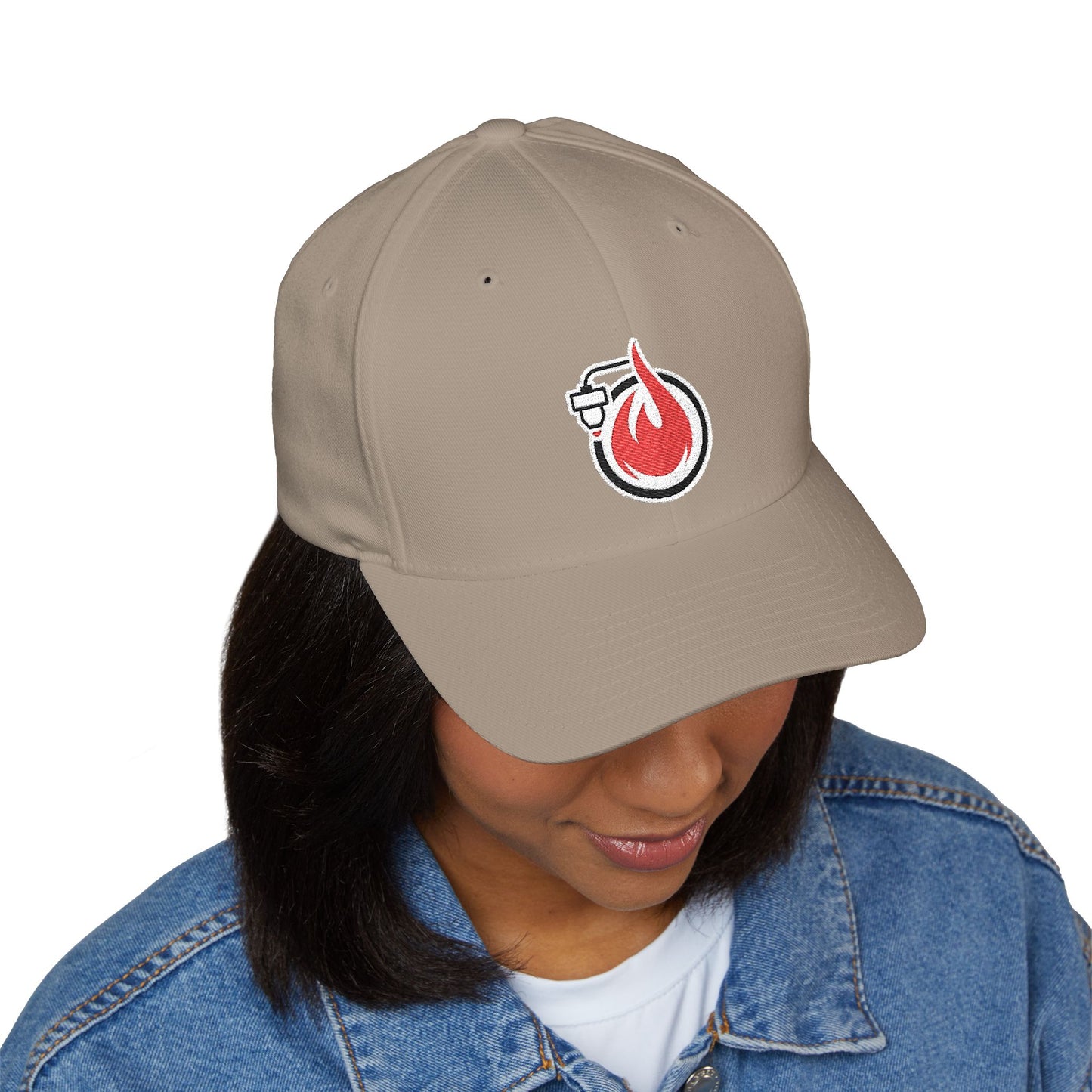Gorra de béisbol bordada FlexFit Fireball 3D - Colores claros