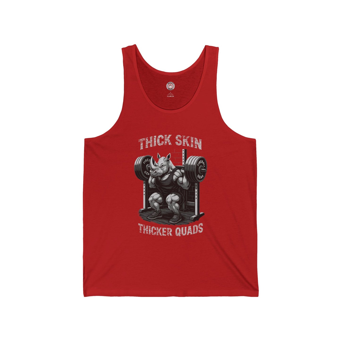 Beast Mode Series - Thick Skin, Thicker Quads - Unisex Jersey Tank Top