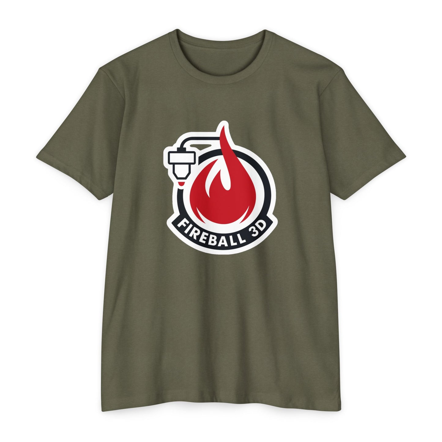 Camiseta CVC de Fireball 3D v4.1 Outlined