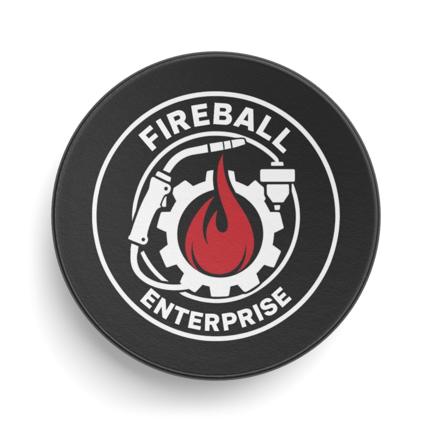 Fireball Enterprise Hockey Puck - Perfect Gift for Hockey Fans, Collectors, Sports Events, Team Spirit, Unique Desk Decor