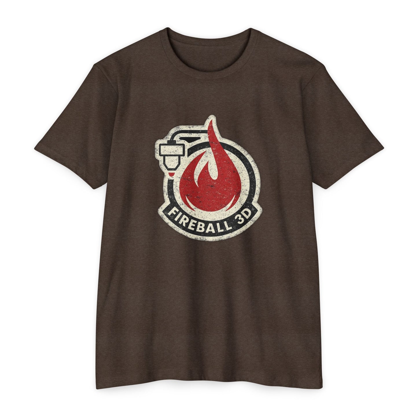 Camiseta Fireball 3D v4 desgastada