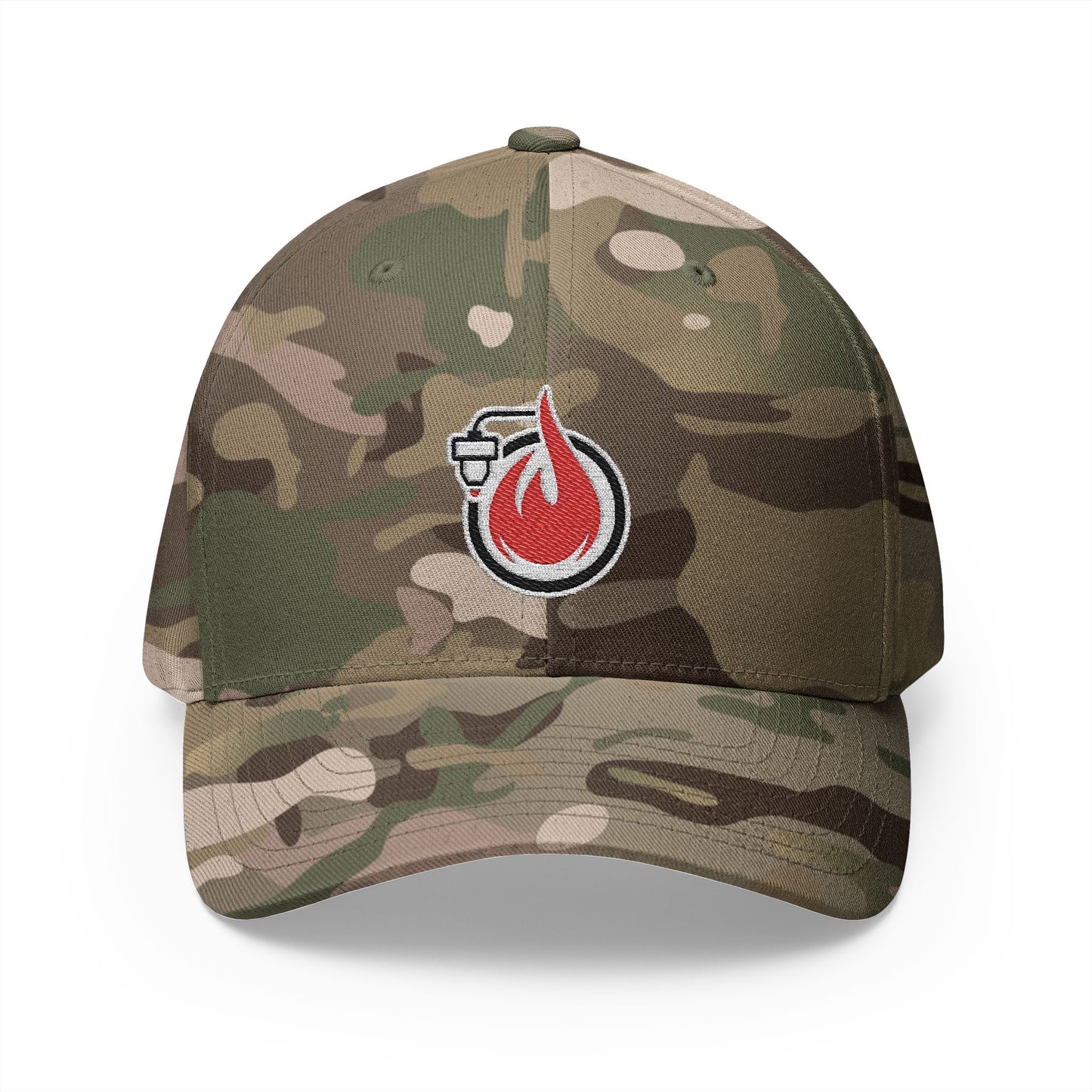 Gorra de béisbol bordada FlexFit Fireball 3D - Colores claros