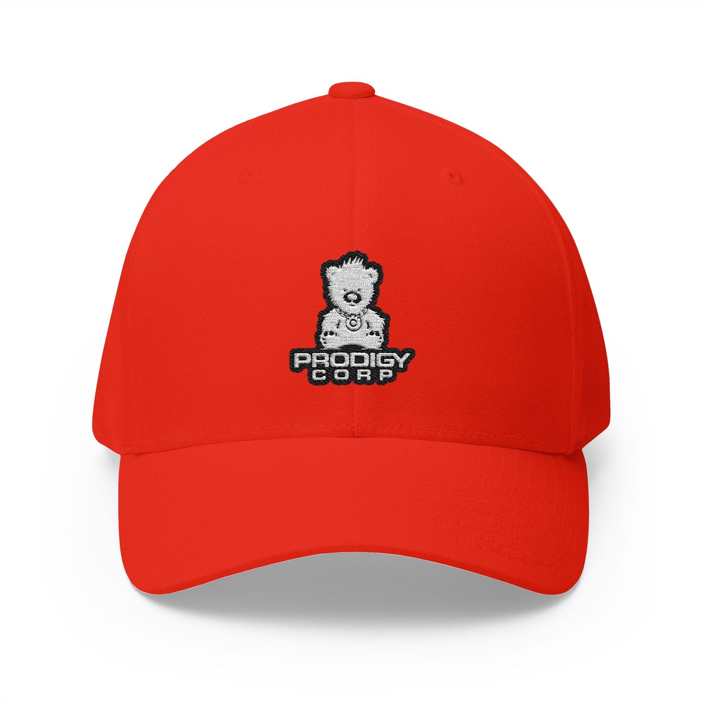 Alien Earth Prodigy Corp - FlexFit Embroidered Baseball Cap - White Thread