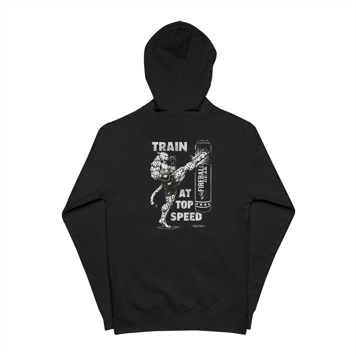 Beast Mode Series - Train at Top Speed - Fitness Zip-Up Lightweight Fleece Hoodie