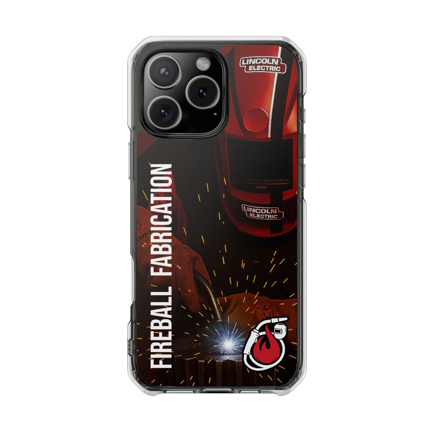 Fireball Fabrication - Fundas magnéticas transparentes resistentes a impactos para iPhone