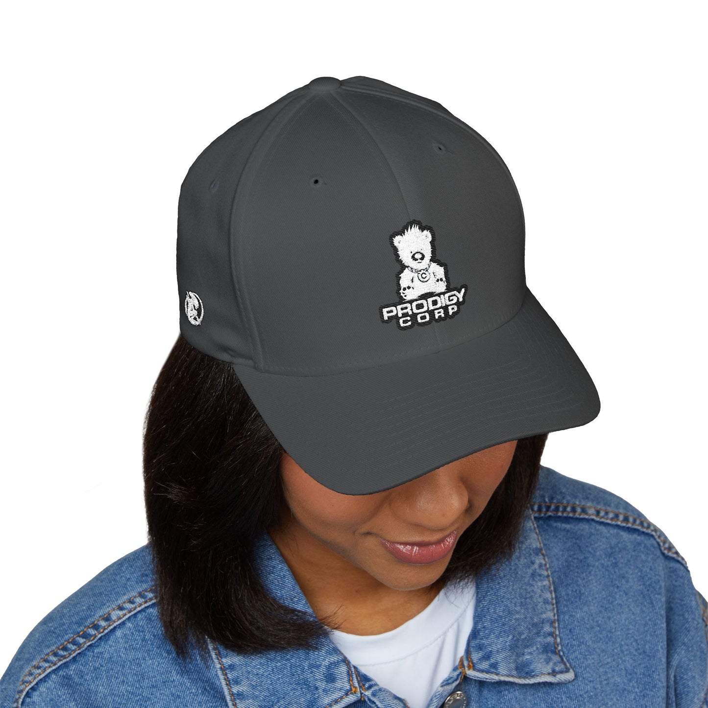 Alien Earth Prodigy Corp - FlexFit Embroidered Baseball Cap - White Thread