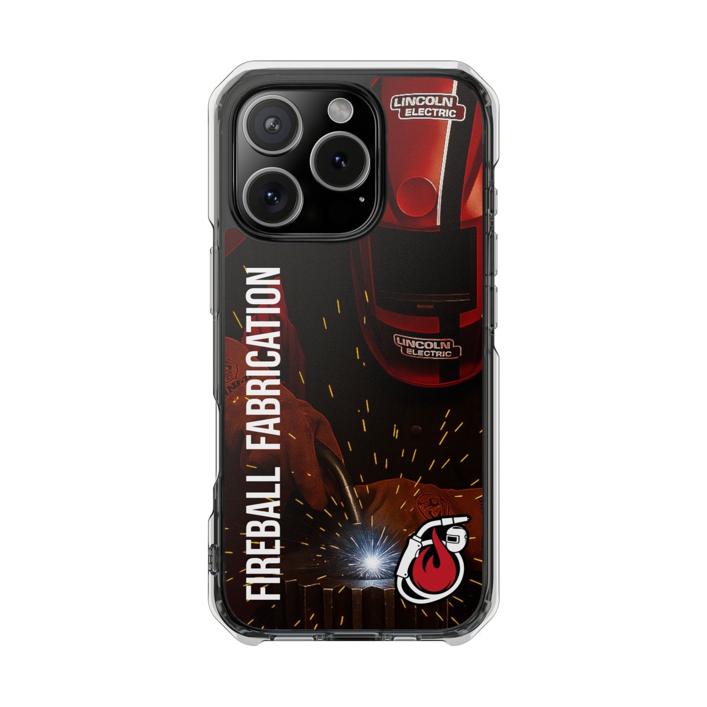 Fireball Fabrication - Fundas magnéticas transparentes resistentes a impactos para iPhone
