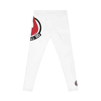Leggings Fireball 3D para mujer - Blanco