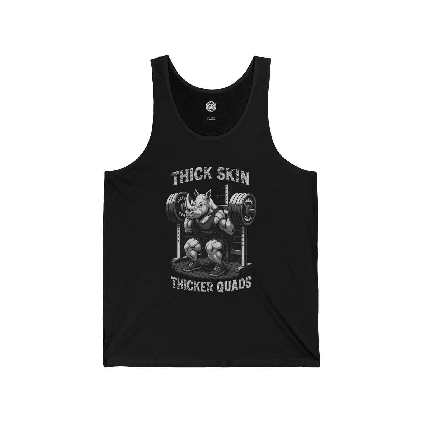 Beast Mode Series - Thick Skin, Thicker Quads - Unisex Jersey Tank Top