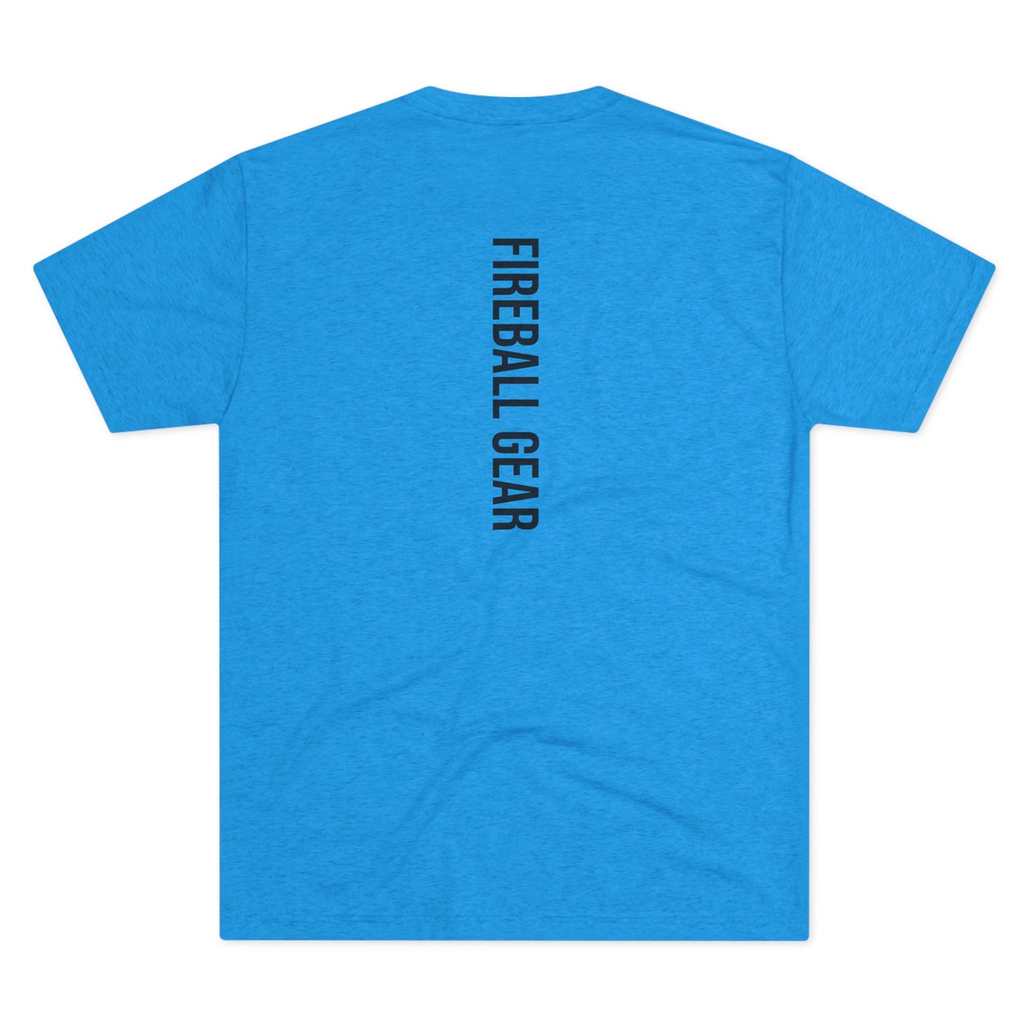 Fireball Gear - Camiseta unisex de mezcla triple negra con llamas y engranajes