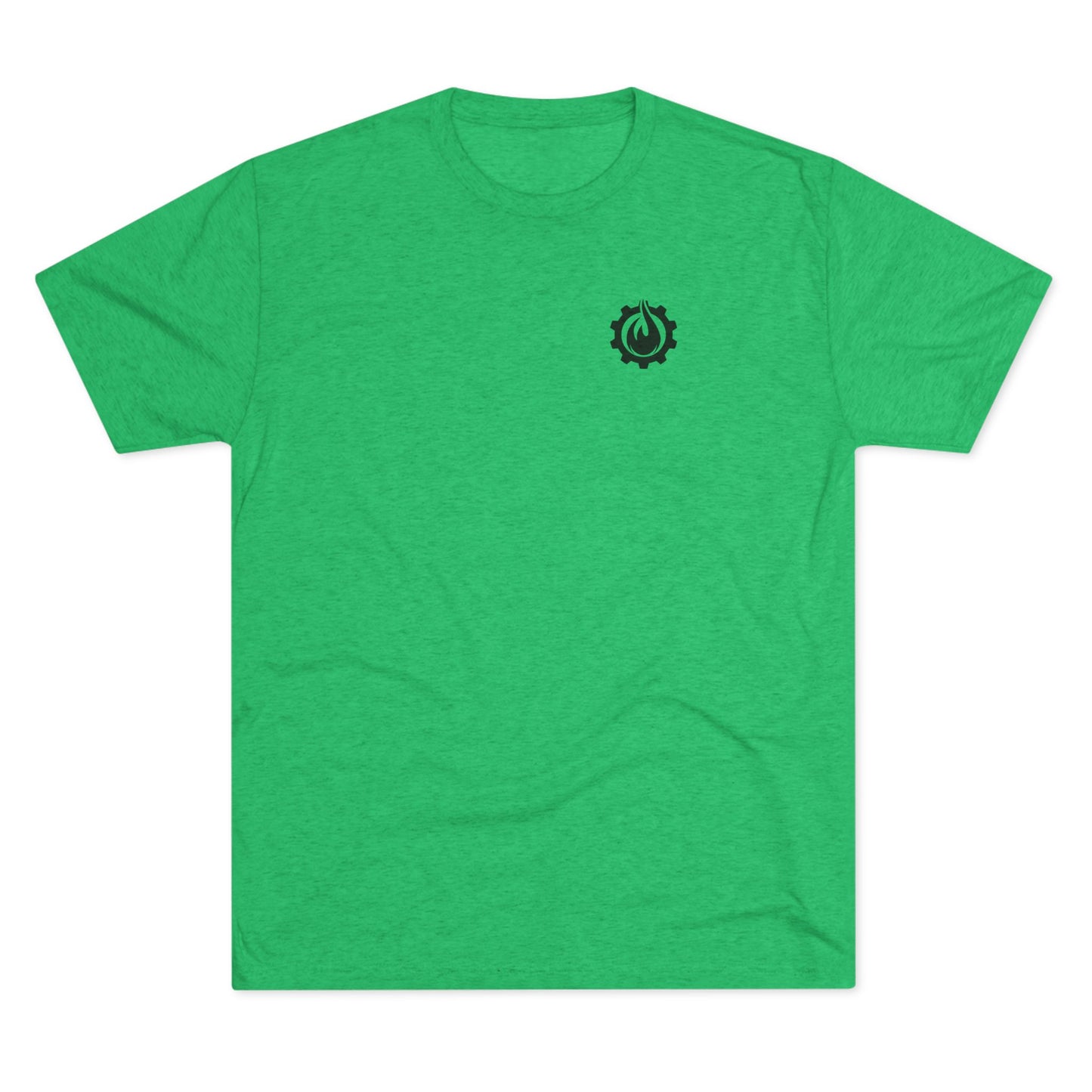 Fireball Gear - Flame &amp; Gear - Camiseta unisex de mezcla triple negra