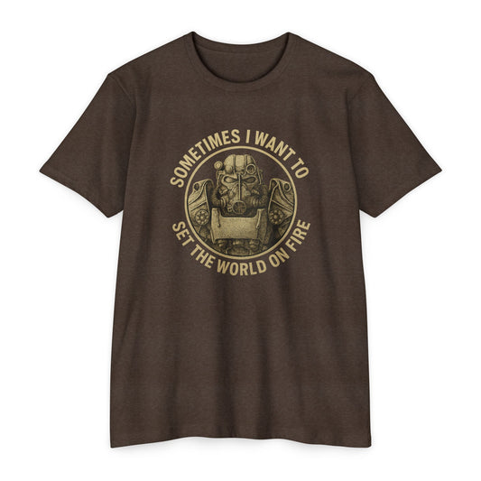 Fallout - A veces quiero prender fuego al mundo - Camiseta CVC