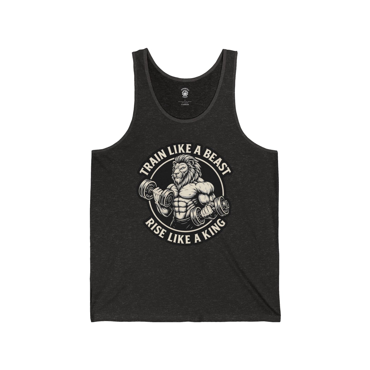 Entrena como una bestia, asciende como un rey - Camiseta sin mangas unisex