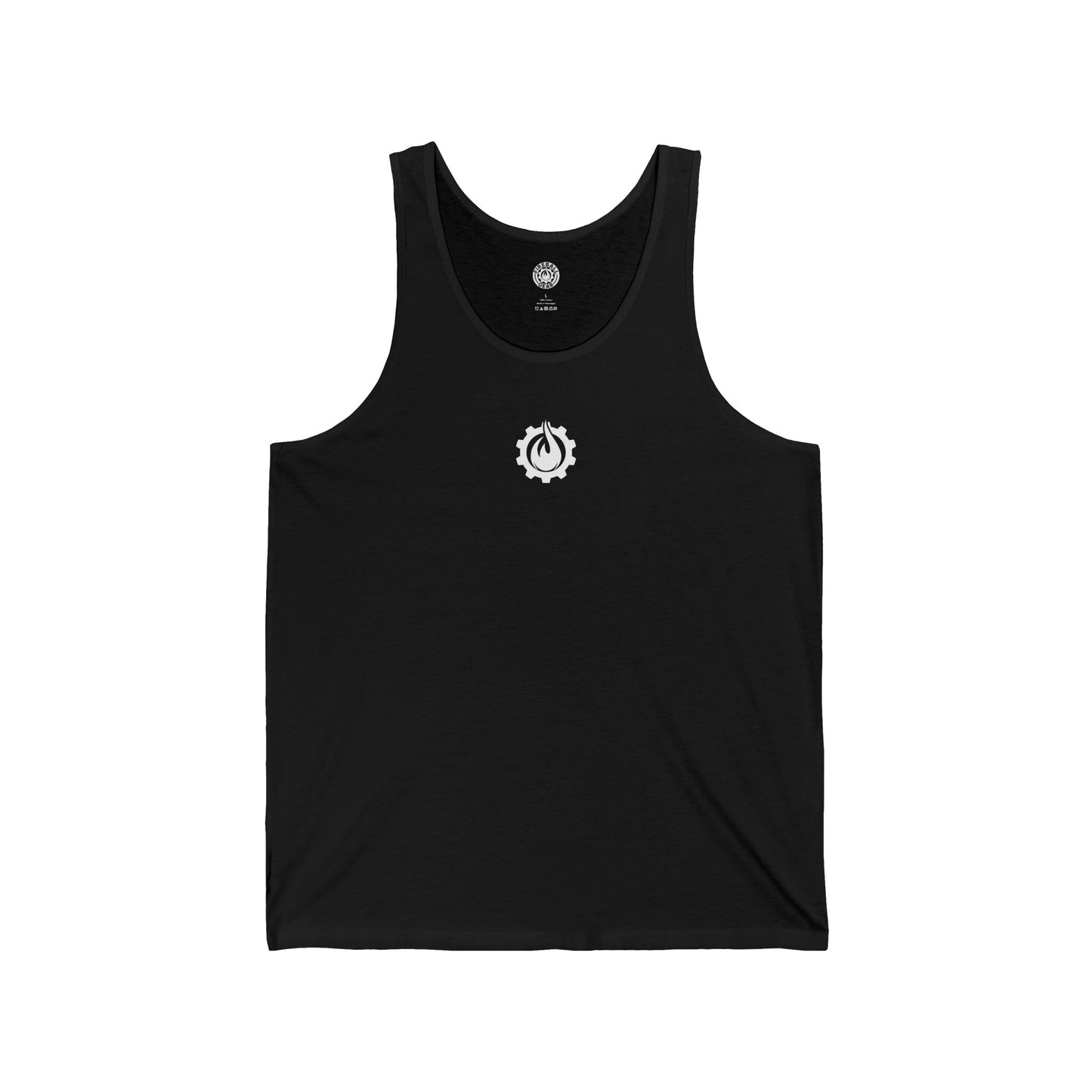 Fireball Gear - Flame & Gear - White - Fitness Jersey Tank Top
