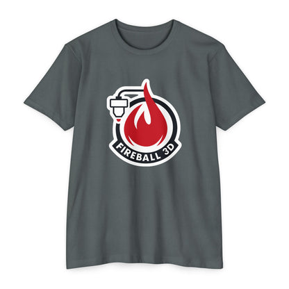Fireball 3D Outlined - Heather T-shirt