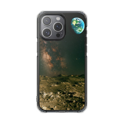 Standing on the Moon - Magnetic Clear Impact iPhone Cases