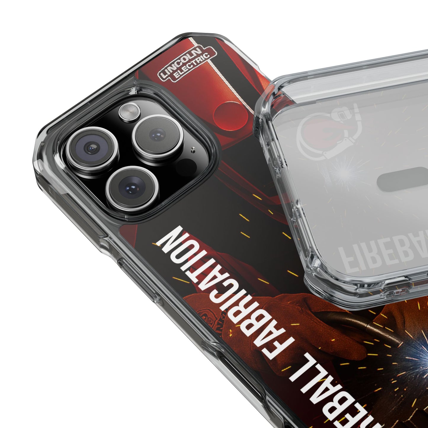 Fireball Fabrication - Fundas magnéticas transparentes resistentes a impactos para iPhone