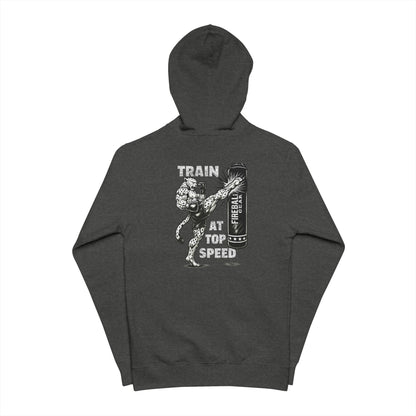 Beast Mode Series - Train at Top Speed - Fitness Zip-Up Lightweight Fleece Hoodie