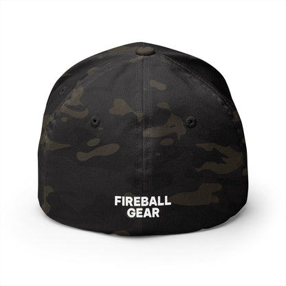 Gorra de béisbol bordada FlexFit Fireball 3D - Colores oscuros