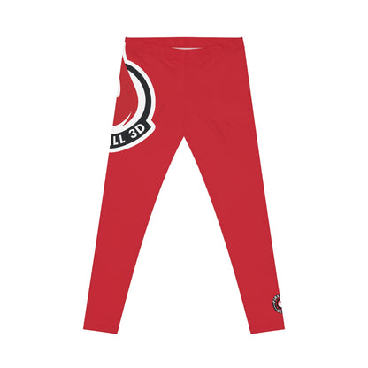 Fireball 3D Women's Leggings - Red