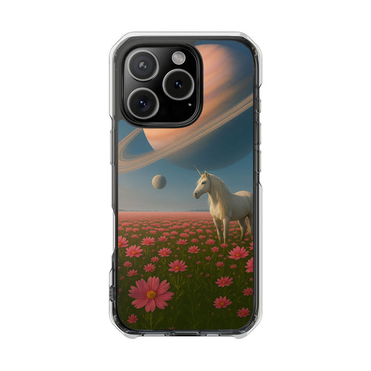 Cosmic Unicorn Dreamscape - Magnetic Clear Impact iPhone Cases