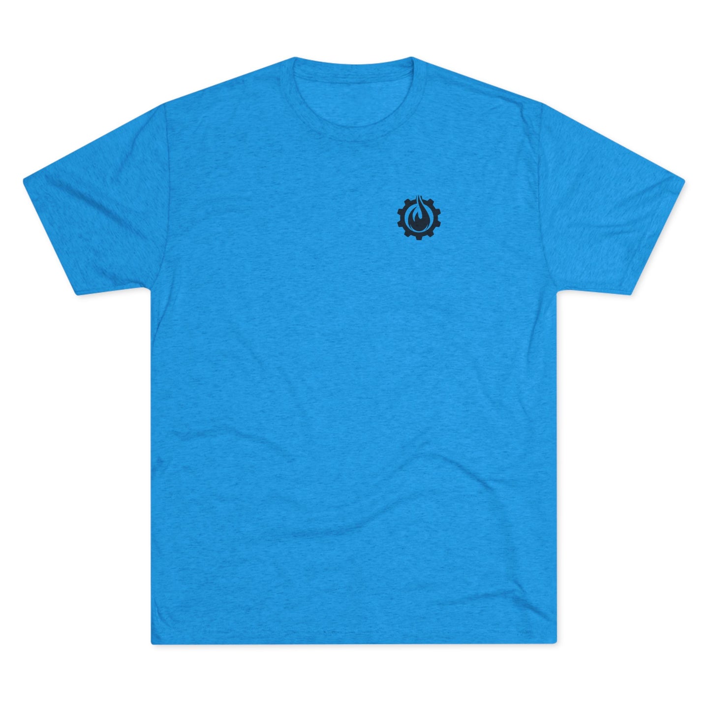 Fireball Gear - Flame &amp; Gear - Camiseta unisex de mezcla triple negra