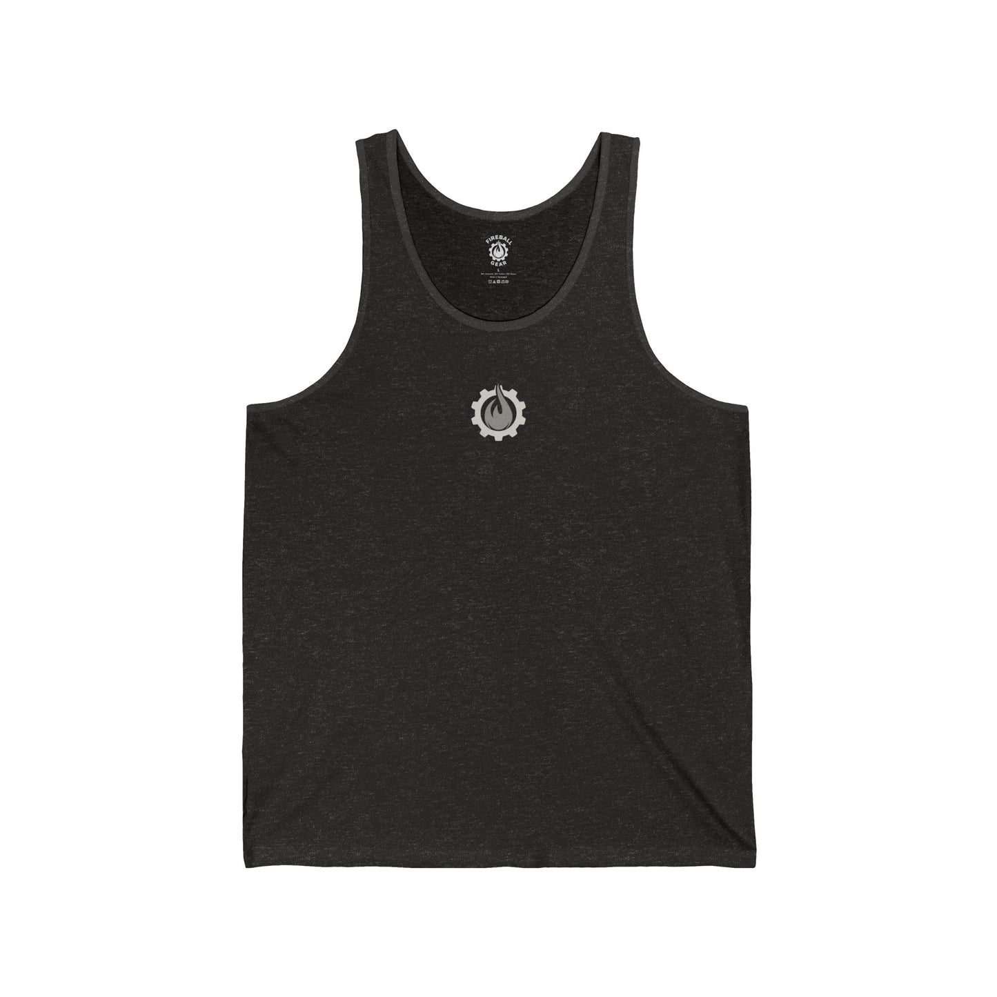 Fireball Gear - Flame & Gear - Gray & White - Jersey Tank Top