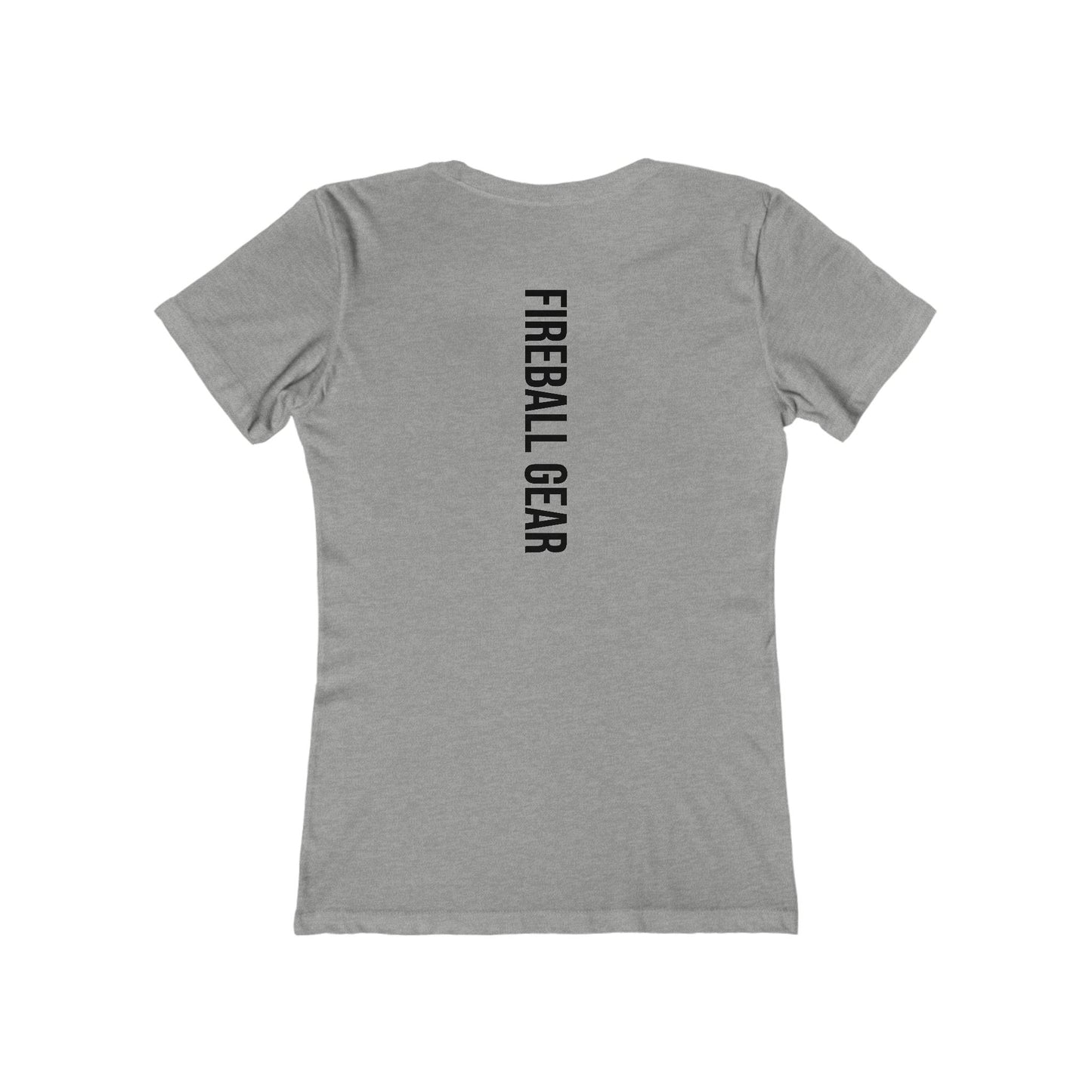 Fireball Gear - Flame &amp; Gear - Camiseta ajustada para mujer - Negra