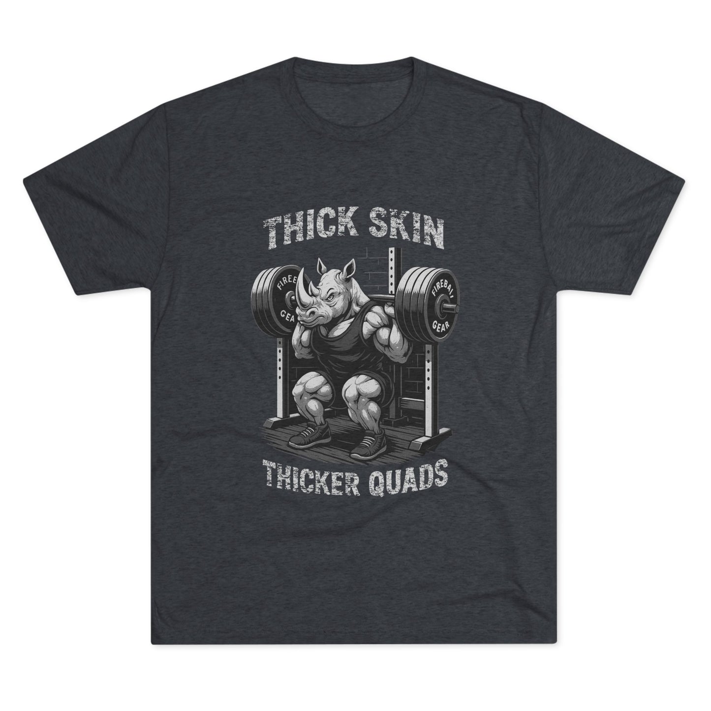 Serie Modo Bestia - Piel gruesa, cuádriceps más gruesos - Camiseta unisex de mezcla triple