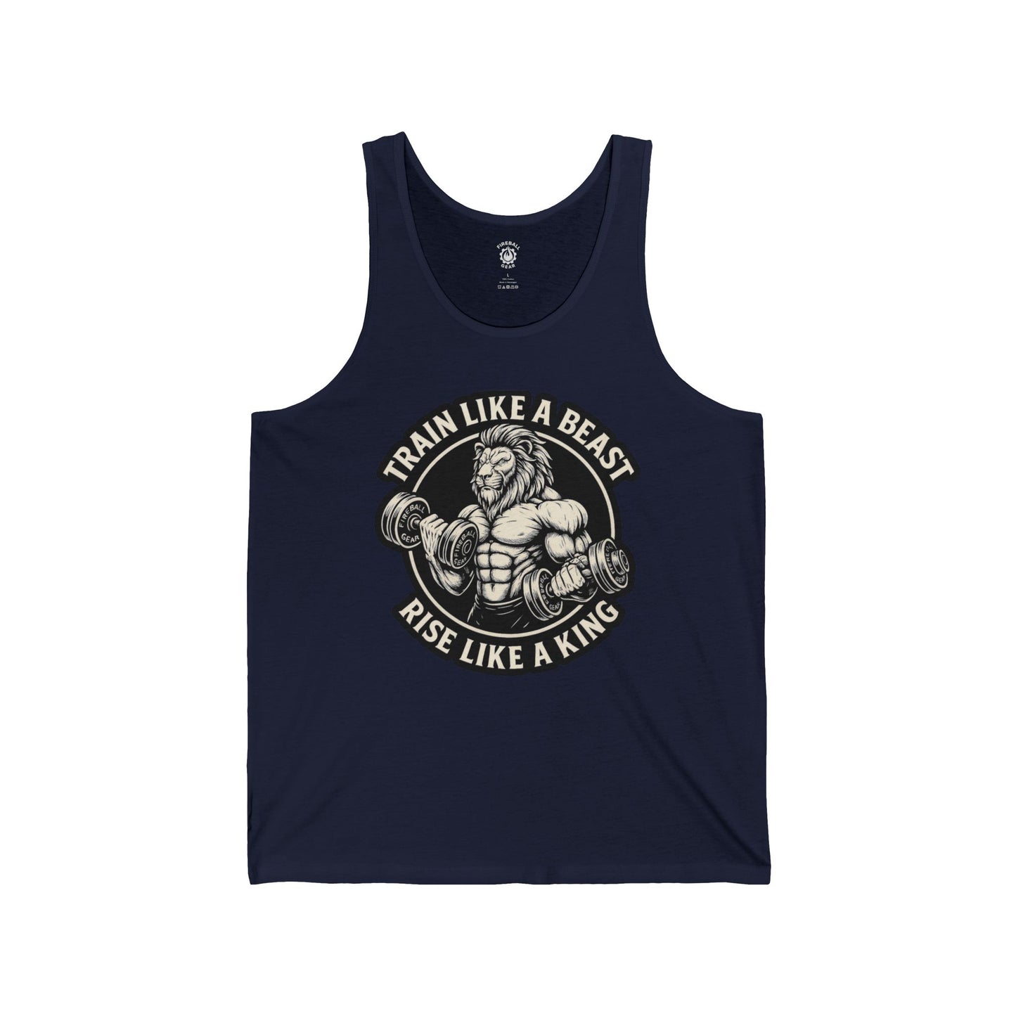 Entrena como una bestia, asciende como un rey - Camiseta sin mangas unisex