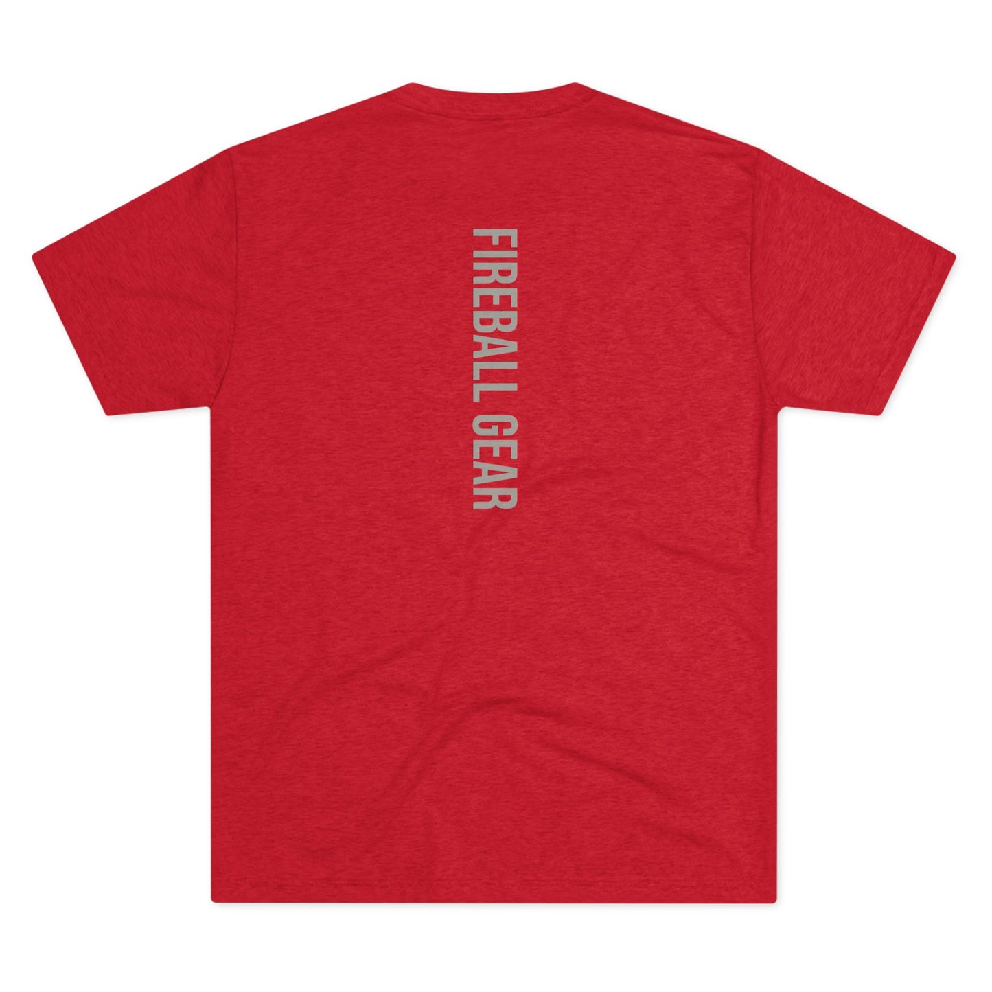 Fireball Gear - Flamme &amp; Ausrüstung zentriert - Grau &amp; Weiß - Unisex Triblend T-Shirt