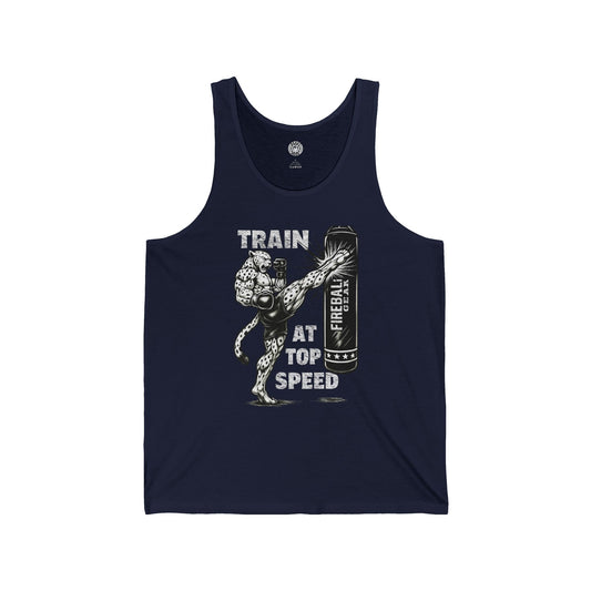 Beast Mode Series - Train at Top Speed - Unisex Jersey Tank Top