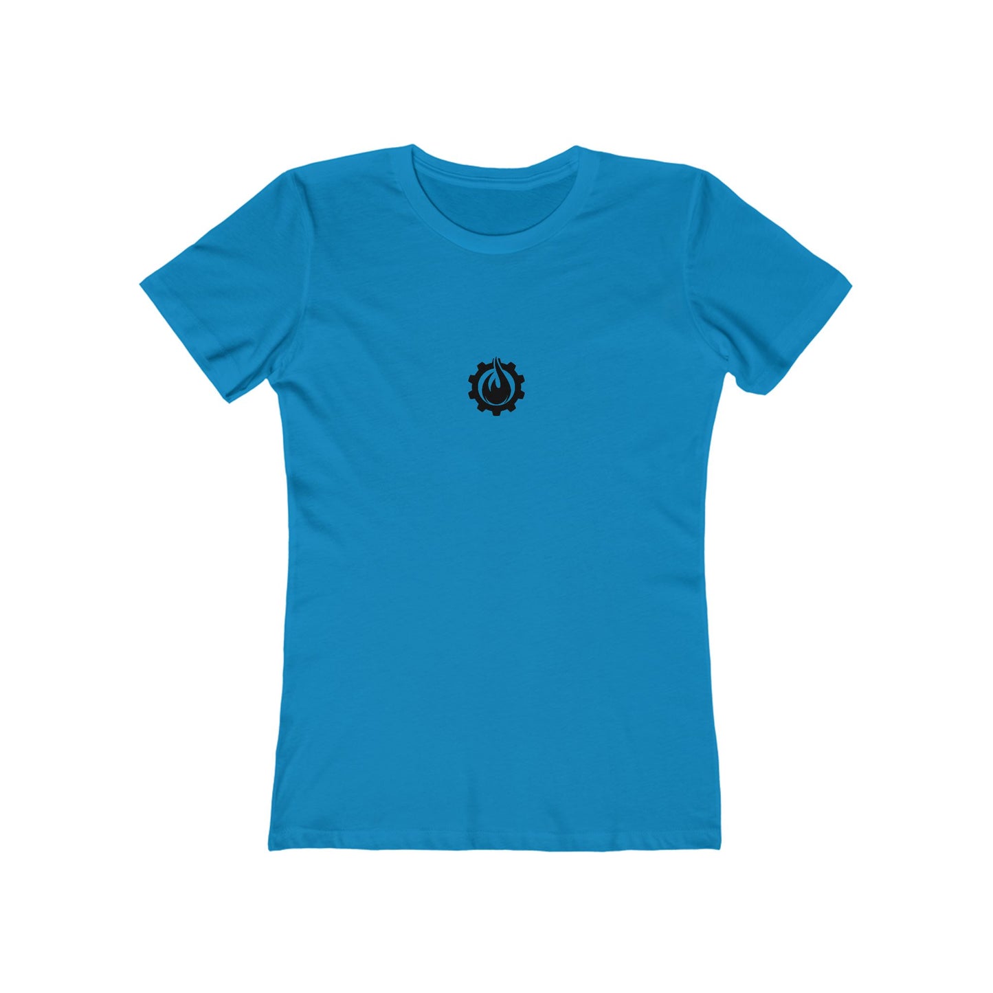 Fireball Gear - Flame &amp; Gear - Camiseta ajustada para mujer - Negra
