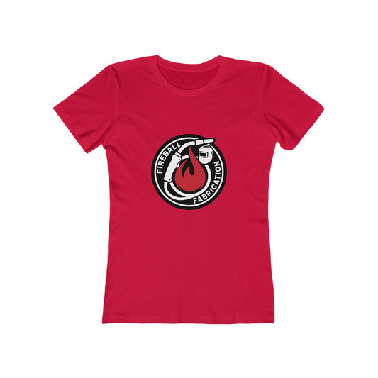 Camiseta ajustada para mujer con el logotipo de Fireball Fabrication